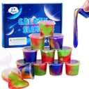 Galaxy Slime Kit 12 Pack, Mini Slime Christmas Party Favor for Kids Goodie Bag Stuffers, Smooth, Soft and Non Sticky, Stress & Anxiety Relief Colorful Slime Pack Toy for Girls Boys