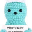 JoycuFF Mini Nurse Bunny Positive Crochet Gift Graduation Nurses Appreciation Gift Thank You Nurse Week Gifts Nurses Day Handmade Animal Emotional Support Gifts