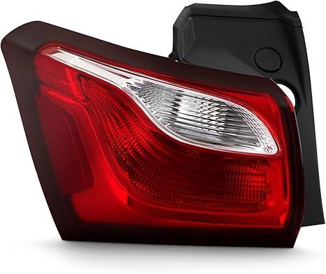 AKKON - Fits 2018 2019 2020 Chevy Equinox w/Incandescent Chrome Red Tail Light Brake Lamp Outer Driver Left Side Replacement