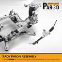 PAROD 4425008040 Power Steering Rack Pinion Assembly Fit for 2004-2010 Toyota Sienna All Models