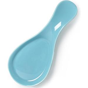 GDCZ Porcelain Spoon Rest - Large Spoon Holder Utensil Rest for Kitchen Counter Stove Top, Dishwasher Safe (Turquoise)