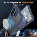 DEERLAMN Strong Magnetic Case for Samsung Galaxy S26 Ultra 6.9-Inch,[Compatible with Magsafe][Military Grade Drop Protection] Translucent Matte Shockproof Protective Phone Cover, Frosted Blue