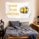 3x5 Feet Rehab Is For Quitters Single Sided Flag with 4 Grommets - College Bedroom Frat Man Cave Wall Hangings White Banner - Student Flag - Funny Tapestry Cool Wall Polyester Flags for Decor College