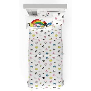 Franco Collectibles Hello Kitty & Friends Bedding Super Soft Cotton 3 Piece Twin XL Sheet Set, College Dorm Essentials, (Officially Licensed Product)