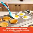 bella 12" x 22" Electric Griddle with EverGood Ceramic Nonstick Coating, Removable Temperature Probe, Dishwasher-Safe Drip Tray & Cool Touch Handles, Cook up to 15 Eggs, 1500 Watt, Oatmilk