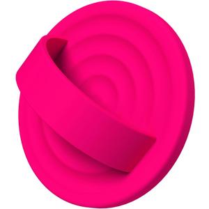 Magnetic Phone Ring Grip Holder, Silicone Finger Loop Grip, Compatible with MasSafe, Back of Phone for iPhone Pro Max/Plus/16/15/15/14/13/12 Series, Neon Pink