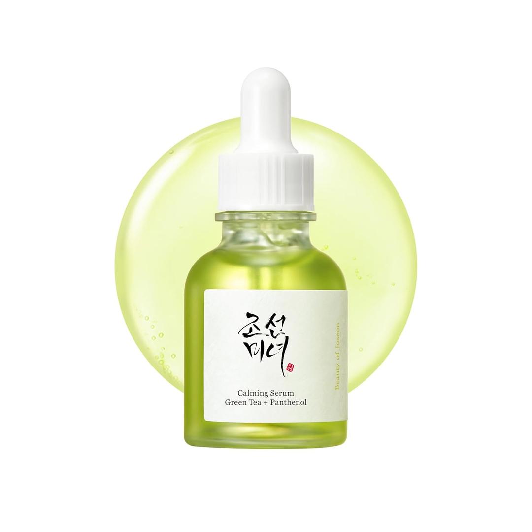Beauty of Joseon Calming Serum Green Tea Panthenol Soothing, Moisturizing Sensitive, Acne-Prone, UV Irritated Skin, Daily Korean Skin Care for Men and Women, 30ml 1 fl.oz