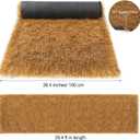 Nuenen Synthetic Thatch Grass Roof Artificial Mexican Straw Roll Fireproof Palapa Thatch Roofing Decorations for Bar Hut Patio Pool Beach Hawaiian Party and Bar Decor(39.4' X 39.4'',Yellow)