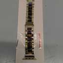 Wearlizer Compatible with Apple Watch Band 42/44/45/46/49mm Replacement Womens Mens Wristbands Gold Stainless Steel Tortoise Resin Strap Metal iWatch Series 11 10 9 8 7 6 5 4 3 SE/Ultra 3 2 1