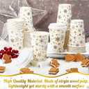 Snowflake Disposable Coffee Cups with Lids Hot Cold Beverage Coffee Cups for Winter Valentine's Day Christmas Party Tea Cafe Home Restaurant Picnic Drinking(240 Pcs,12 oz)