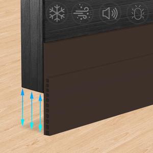 Door Draft Stopper for Huge Gap3" W x 39" L Adjustable Widened Under Door Seal for Exterior/Interior DoorsUnder Door Draft Blocker Soundproof/Insulator Door Sweep Weather Stripping1 Pack Brown