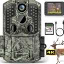 WOSPORTS Trail Camera,48MP 4K 0.2S Trigger Motion Activated, Game Camera with Night Vision IP66 Waterproof 2.0''LCD 120Wide Trail Cam Lens for Outdoor Scouting Wildlife Monitoring Home Security (Light Green)