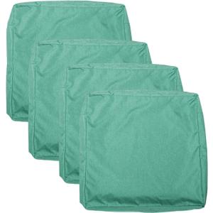 Patio Seat Cushion Covers,Washable Slip Covers Replacement,Waterproof Outdoor Furniture Chair Cushion Pillow Seat Cover for Couch,Garden,Sofa,Green,24"24"4"(4 Covers Only)