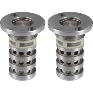 Engine Variable Valve Timing VVT Solenoid, Car Engine Camshaft Oil Control Valve No.06J109257L for Volkswagen Atlas 2018-2020 Silver Tone, 2 Pcs