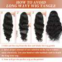 Synthetic Lace Front Wigs Pre Plucked 13x4 HD Lace Black Wigs For Black Women 26 Inch Long Wavy 100% Futura Premium Wig Ready to Wear Beginner Friendly Daily Party Use