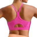 RUNNING GIRL Sports Bra for Women,Y Back Molded Cup Medium Impact Sports Bras for Women with Sewn in Pads XXL