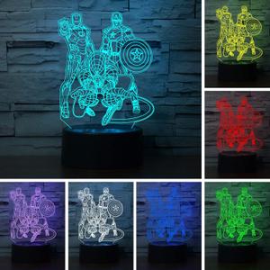 3D Illusion LED Night Light,Visual Creative 7 Colors Gradual Changing Touch Switch USB Table Lamp for Holiday Gifts or Home Decorations