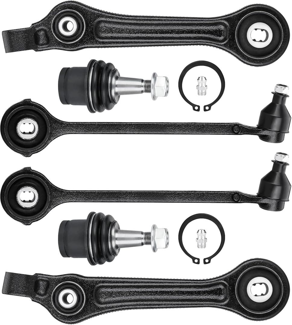 6PCS RWD Front Lower Forward & Rearward Control Arms w/Ball Joints for Chrysler 300 Dodge Challenger Charger Magnum Suspension Kit - Left & Right K620258 K620257 MS25119 K7469