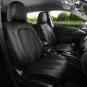 FREESOO Black Car Seat Covers Full Set, Universal Leather Seat Covers for Cars Trucks SUV, Waterproof Car Seat Cover Back Seat and Front, Breathable Car Seat Protector Cushion Fit for Most Vehicles (#1 F9 Full Set - 5 PCS)