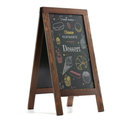 Sandwich Board 40"x20" Solid Pine Wood Rustic Brown,Chalk Board Sign Board,Sandwich Board Signs Outdoor, Chalkboard Easel,A Frame Chalkboard Sign