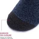RockDove Mens Thick Knit Wool Blend Crew Socks (Green&grey&navy)