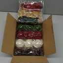 36Pcs Velvet Christmas Ornaments, 12Pcs Flocked 2.38" Velvet Christmas Balls Hanging & 24Pcs 5" x7" Bows for Xmas Tree Wreath Garland Holiday Party Wedding Xmas Decorations Indoor(Multi)