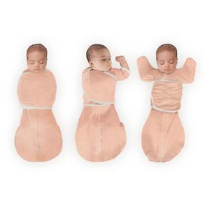 SwaddleDesigns 6-Way Omni Swaddle Sack Arms Up Swaddle for Newborn, More Options to Calm Startle Reflex, Improves Sleep, Easy Transition Baby Sleep Sack, Small, 0-3 Mo, 6-14 lbs, Heathered Peach Blush