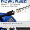 MEKOH 14 Electric Pressure Washer Surface Cleaner Attachment, 2500 PSI Universal Power Washer Accessories for Driveway Sidewalk Deck Patio Concrete Cleaning, 1/4" Quick-Connect, Dual Rotary Nozzles