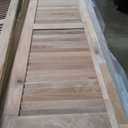 18"W x 60"H Americraft Two Equal Louver Exterior Real Wood Shutters (Per Pair), Unfinished