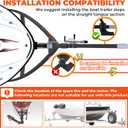 Sidasu 3 Step Boat Trailer Steps, Boat Steps with Handle Non Slip Boat Ladder Trailer Tongue Step, Fits Most Width 3 and Height 3"-5" Trailer Tongues Bass Boat, Pontoon Boat