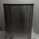 Garvee 13.2 gal / 50 L Stainless Steel Trash Can with Lid, Large Garbage Can for Kitchen, Rustproof Step-on Kitchen Metal Trash Bin with Liner Rim, Rear Handle, Soft Close Plastic Lid, Silver
