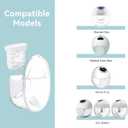 Breast Pump Parts for Lansinoh Discreet Duo/Nuliie/Motif Aura Glow S32 Wearable Breast Pump, Incl 8PCS Duckbill Valves & 4PCS Silicone Diaphragms