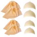 Iceyyyy 8 Piece Bald Caps for Adults-Latex Bald Cap with Head Wig Cap Costume Accessories for Halloween Makeup Party Costume