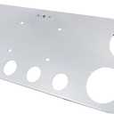 Tail Light Panel Stainless Steel with Four 4.49" and Four 2.31" Light Round Cutouts Rear Light Panel for Semi Truck