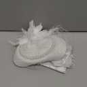 Geyoga 20s 50s Tea Party Hat Clip and Gloves Set Fascinator Hat for Women Funeral Pillbox Cocktail Clip with Veil