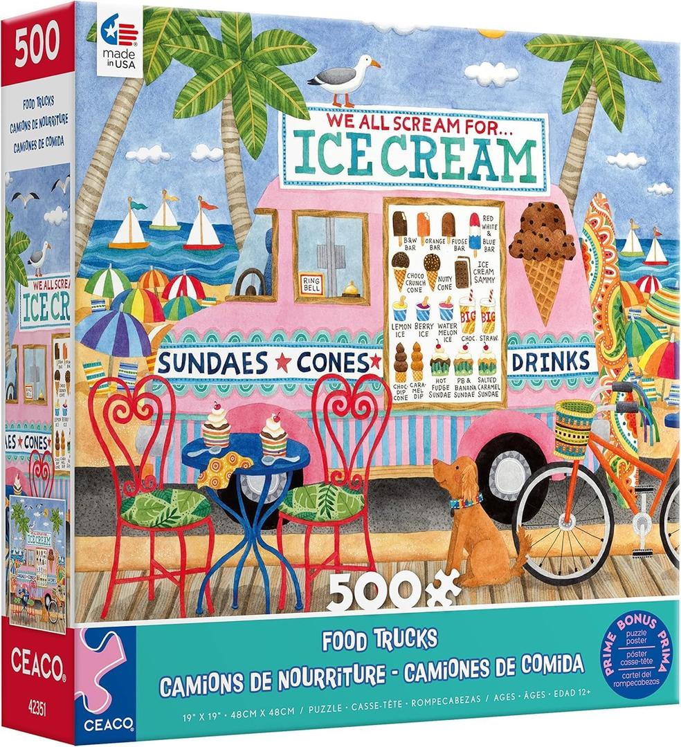 Ceaco - Food Trucks - Ice Cream Truck II - 500 Piece Jigsaw Puzzle