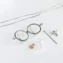 Pet Ashes Memorial Necklace, Dog Fur Ashes Keepsake Necklace, Small Pet Urn Pendant Vial Necklace for Ashes, Cat Fur Memorial Necklace Jewelry, Dog Ash Small Urn Glass Necklace (Big Planet)