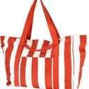 UERRUAM Extra Large Beach Bag for Women,Big Weekender Tote with Zipper and Pocket for Overnight Trip,Washable Corduroy Fabric (XX-Large 66 Liters)