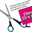 7 inch Thinning Scissors with 26-Teeth Stainless Steel Blades and Wave Style Handle for for Home Hair Cutting Shears