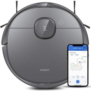 Ecovacs Deebot T8 Robot Vacuum and Mop Cleaner, Precise Laser Navigation, Multi-floor Mapping, Intelligent Object Avoidance, Full-customize clean, No-go and No-mop Zones, Auto-empty Station Compatible