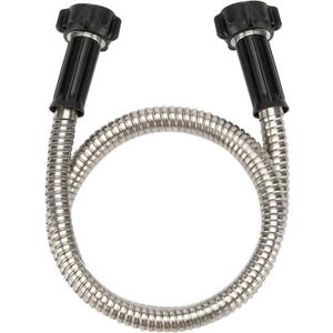 Yanwoo 304 Stainless Steel 2 Feet Short Garden Hose with Female to Female Connector, Water Hose, Metal Hose, Heavy Duty Outdoor Hose (2ft)