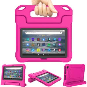 Lainergie Tablet Case for Kids, Lightweight Shockproof Kid-Proof Cover with Handle Stand for 7 inch Tablet Kids Case,Pink