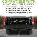 Truck Bed Extender,Aluminum Retractable Tailgate Extender | for 2005-2025 Toyota Tacoma | 2020-2025 Gladiator | 12-2022 Frontier | 06-2023 Ridgelin | 48"-61" Adjustable Length | Drill Required