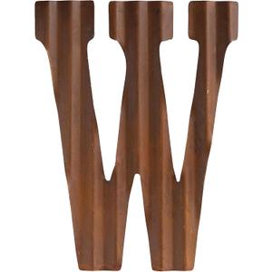COLLECTIVE HOME - 12" Metal Letters for Wall Decor, Corrugated Rusty Letters, Rustic Hanging Wall Decor, Monogram Hanging Farmhouse Decor, Alphabet Signs for Office Bedroom Living Room Kitchen (W)