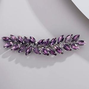 Purple Color Crystal Hair Clip for Women and Girls Crystals Hair Clip Prom Party Hair Pieces Bridal Bridesmaid Hair Accessories