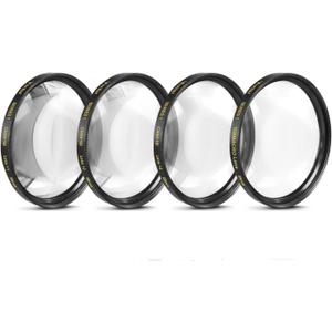 58mm Close-Up Filter Set (+1, +2, +4 and +10 Diopters) Magnificatoin Kit for Select Canon, Nikon, Sony, FujiFilm, Olympus, Pentax, Sigma, Tamron Digital Cameras and Camcorders