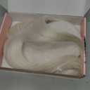 Flufymooz Real Human Hair Toppers for women, 10 Inch Clip in Bangs 100 Human Hair Toppers for Thinning Hairpiece, Cover Hairpiece with 150% Density Silk Base-Silver White