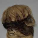 HAIRCUBE Long Blonde Wigs for Women, Layered Synthetic Hair Wig with Dark Roots for Daily Party