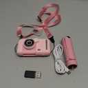 Upgrade Kids Selfie Camera,Chritmas Birthday Gift for 3-9 Years Old Girls,Portable Toy for 3 4 5 6 7 8 9 Year Children,Toddler 1080HD Digital Video Camcorder Camera with 32G SD Card Pink