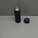 14oz/400ml Vacuum Insulated Bottle,Glass Vacuum Drinking Cup,glass lined thermos, stainless steel body,Glass vacuum liner inside(Dark Blue)